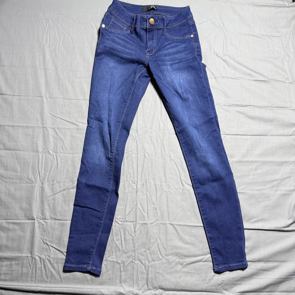 1822‎ Denim Women's Blue Skinny Jeans Size 24 Stretch Mid Rise